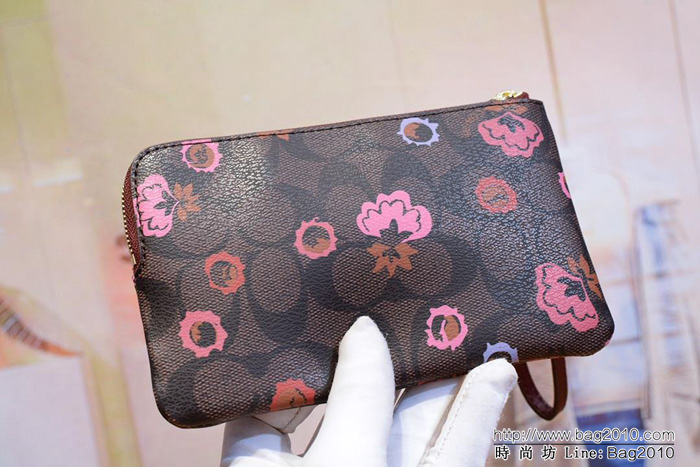 COACH蔻馳 原單26291 新款花 pvc拼皮 女士手挽錢包  Chz1531